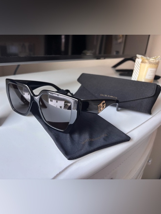 Dolce & Gabbana Accessories - Dolce & Gabbana Black Sunglasses with Gold DG Women’s DG4438 55MM